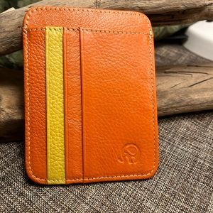 5227-AHM New Card Holder Genuine First Leather Layer Thin Soft Wallet  Small